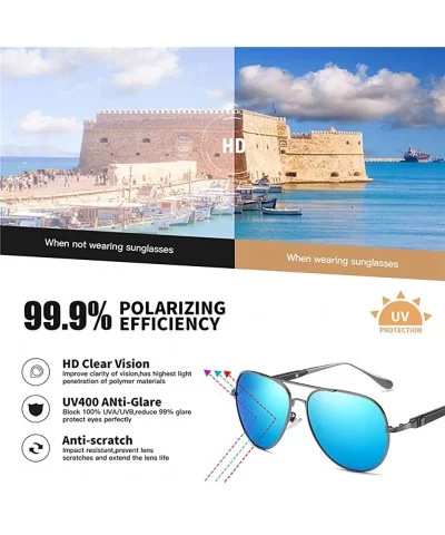 Matte Polarized Sunglasses-Shade Glasses Mirror Lens-Anti-glare Outdoor Eyewear - D - CO190EETWL9 $29.54 Sport