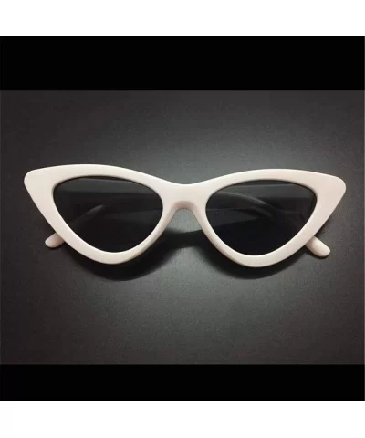 Retro Clout Goggles Vintage Cat Eye Sunglasses Women Glasses Kurt Cobain Trendy Narrow Plastic Frame - CJ18I3XQIAW $10.42 Cat...