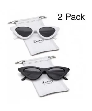 Retro Clout Goggles Vintage Cat Eye Sunglasses Women Glasses Kurt Cobain Trendy Narrow Plastic Frame - CJ18I3XQIAW $10.42 Cat...