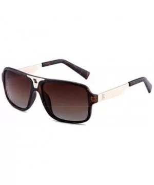 Metal frame sunglasses - ladies box casual sunglasses retro glasses - D - CV18RY8AH54 $38.08 Aviator