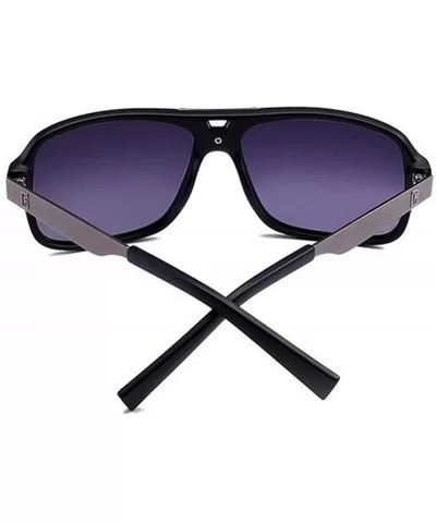 Metal frame sunglasses - ladies box casual sunglasses retro glasses - D - CV18RY8AH54 $38.08 Aviator