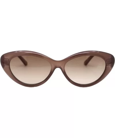 Womens Oval Cateye Sunglasses Vintage Classic Fashion Shades UV 400 - Brown (Brown) - C5194X89ZGM $5.72 Oval