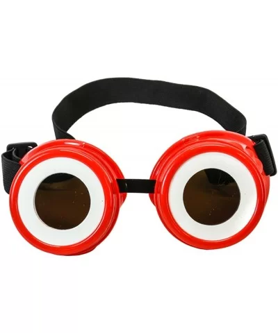 Cyber Rave Steampunk Goggles Aviatior Sunglass Red White - CV12N6CIJ0L $12.40 Goggle