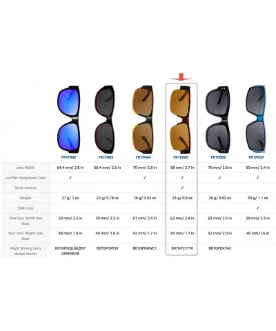 High definition Polarized Wrap Around Semi-rimless Sunglasses for Prescription Glasses - Gift Box Package - CJ18HQODUR8 $13.3...