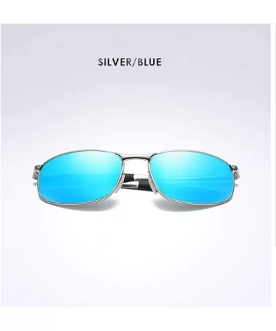 Polarized Sunglasses Goggles Eyewear Protection - Silver Blue - CT18M9IDS5E $9.73 Sport