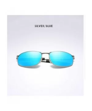 Polarized Sunglasses Goggles Eyewear Protection - Silver Blue - CT18M9IDS5E $9.73 Sport