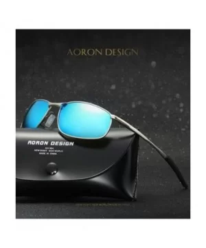 Polarized Sunglasses Goggles Eyewear Protection - Silver Blue - CT18M9IDS5E $9.73 Sport