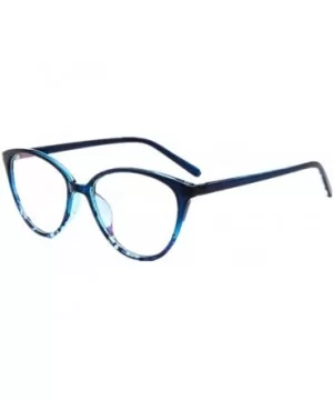 Women Cat Eye Eyeglasses Frame Optical Myopia Men Eye Glasses Frame - Blue - CI182ENZT2L $7.96 Rimless