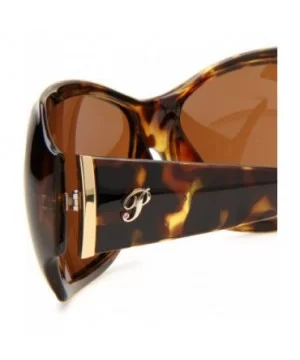 Women's Molly Polarized Oversized Sunglasses - Tortoise Frame/Brown Lens - CQ112P39OXL $34.85 Wrap