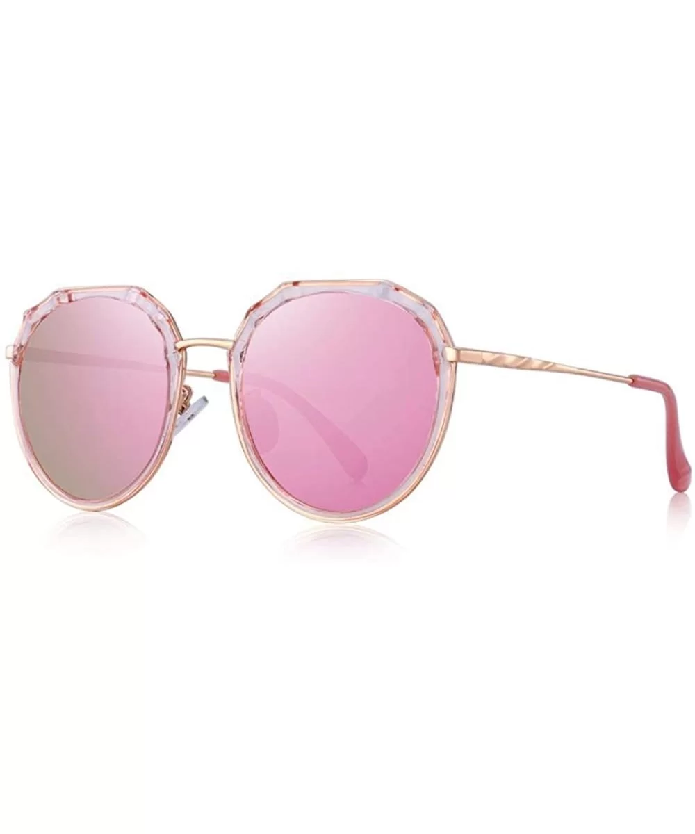 DESIGN Women Luxury Brand Oval Polarized Sunglasses Ladies Fashion C01 Black - C02 Pink - C718XEC2XDL $10.73 Oval