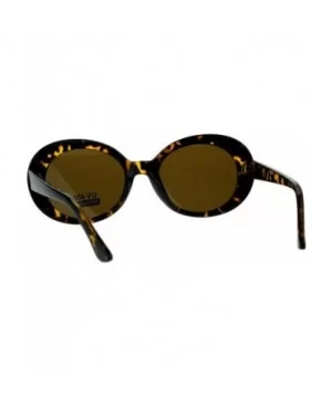 Womens Mod Oval Retro Vintage Shaggy Dapper Sunglasses - Tortoise Brown - CH185CHLG44 $7.52 Oval