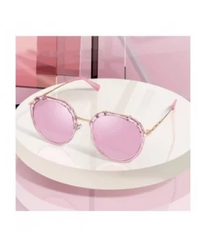 DESIGN Women Luxury Brand Oval Polarized Sunglasses Ladies Fashion C01 Black - C02 Pink - C718XEC2XDL $10.73 Oval