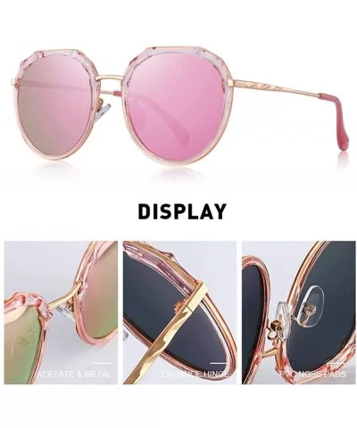 DESIGN Women Luxury Brand Oval Polarized Sunglasses Ladies Fashion C01 Black - C02 Pink - C718XEC2XDL $10.73 Oval