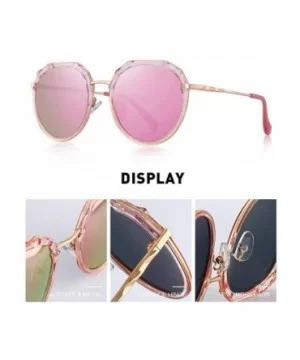 DESIGN Women Luxury Brand Oval Polarized Sunglasses Ladies Fashion C01 Black - C02 Pink - C718XEC2XDL $10.73 Oval