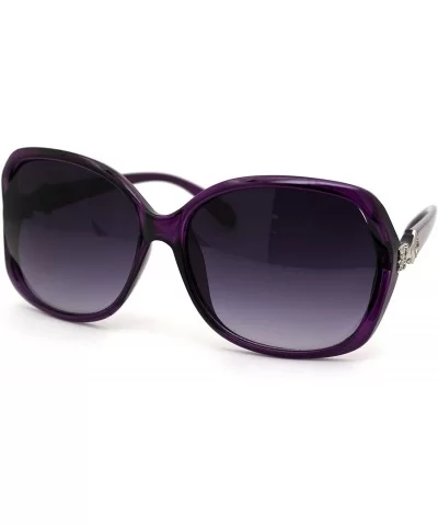 Womens Chic Designer Fashion Luxury Butterfly Sunglasses - All Purple - CO18Y954M64 $8.16 Butterfly