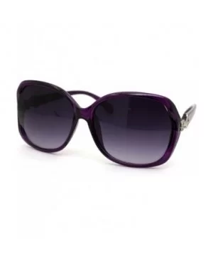 Womens Chic Designer Fashion Luxury Butterfly Sunglasses - All Purple - CO18Y954M64 $8.16 Butterfly