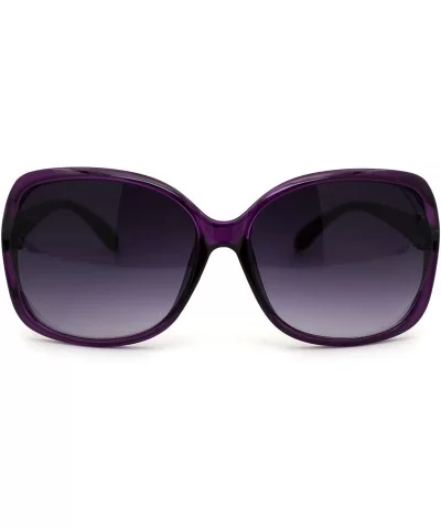 Womens Chic Designer Fashion Luxury Butterfly Sunglasses - All Purple - CO18Y954M64 $8.16 Butterfly