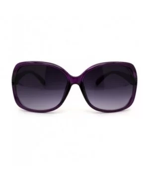 Womens Chic Designer Fashion Luxury Butterfly Sunglasses - All Purple - CO18Y954M64 $8.16 Butterfly