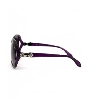 Womens Chic Designer Fashion Luxury Butterfly Sunglasses - All Purple - CO18Y954M64 $8.16 Butterfly