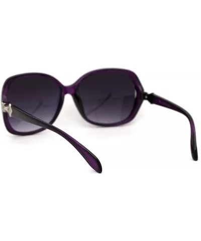 Womens Chic Designer Fashion Luxury Butterfly Sunglasses - All Purple - CO18Y954M64 $8.16 Butterfly