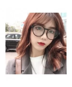 Women Round Plain Blue Light Blocking Glasses Clear Lens Eyeglasses Frame Clear Lens Sun Glasses-F - F - CT1904S8MQZ $23.16 R...