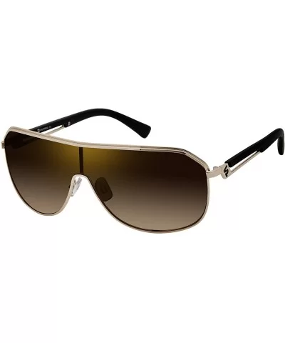 Men's 5012SP Metal Shield Sunglasses with 100% UV Protection- 74 mm - Gold & Black - CO18EGXINA3 $20.09 Shield