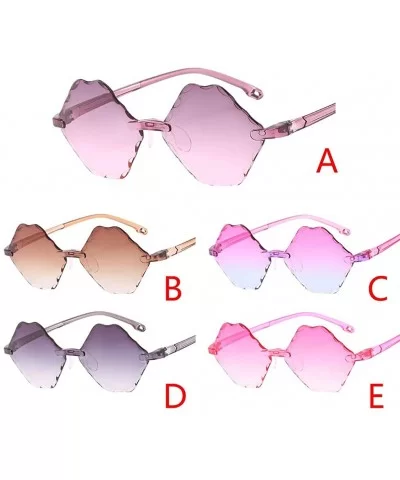 Gradient Colorful Hexagon Shaped Irregular Eye Sunglasses Retro Eyewear Fashion Radiation Protection - Coffee - C5196EA48HC $...