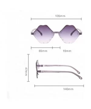 Gradient Colorful Hexagon Shaped Irregular Eye Sunglasses Retro Eyewear Fashion Radiation Protection - Coffee - C5196EA48HC $...