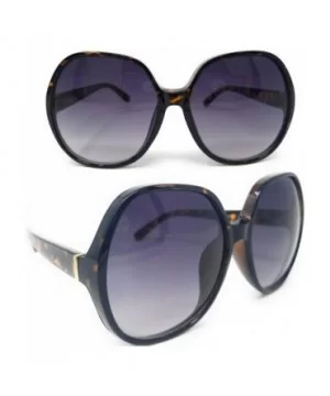 Women Retro 70s 80s 90s Oversized Round Black Elegant Style Sunglasses-SM1125 - Tortoise - CE18LDCTDSL $9.90 Round