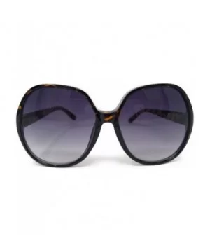 Women Retro 70s 80s 90s Oversized Round Black Elegant Style Sunglasses-SM1125 - Tortoise - CE18LDCTDSL $9.90 Round