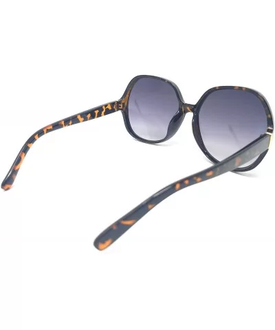 Women Retro 70s 80s 90s Oversized Round Black Elegant Style Sunglasses-SM1125 - Tortoise - CE18LDCTDSL $9.90 Round