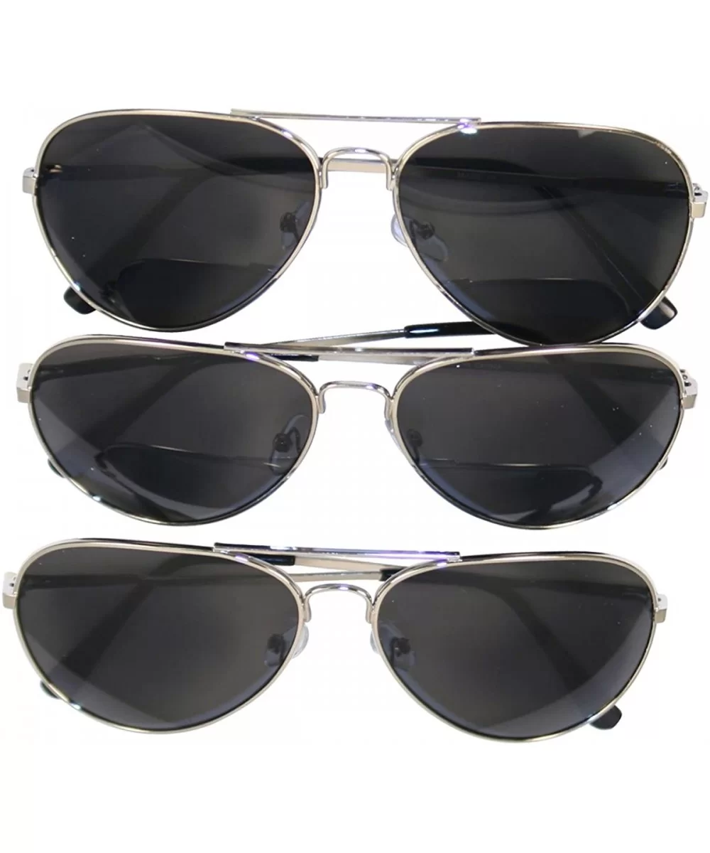 UB Silver Frame - Smoke Lens Aviator 3-Pack - CJ111NVAWMR $8.39 Aviator