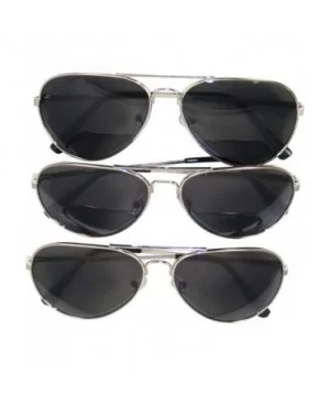 UB Silver Frame - Smoke Lens Aviator 3-Pack - CJ111NVAWMR $8.39 Aviator