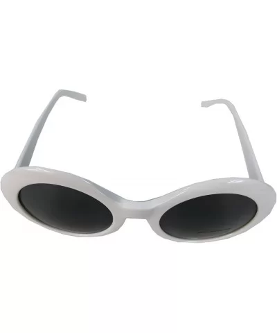 Kurt Cobain Alien Shades Sunglasses Nirvana Thick Frame Glasses - White - CT1229TLDAV $13.47 Oval