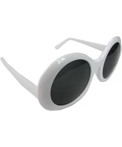 Kurt Cobain Alien Shades Sunglasses Nirvana Thick Frame Glasses - White - CT1229TLDAV $13.47 Oval