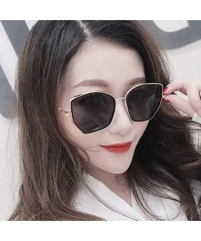 Unisex Polarized Sunglasses Women Classic Irregular Sunglasses Retro Glasses - Black - CU18S7QZZ4W $7.43 Oval