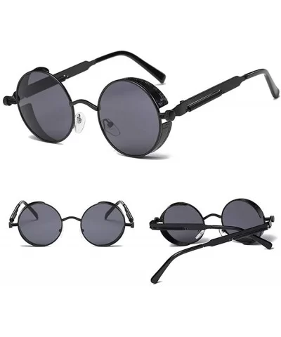 The Vintage Silent Black And White Movies Metal Round Steampunk Unisex Sunglasses for Girls and Women's - C018ZY63LI9 $40.05 ...