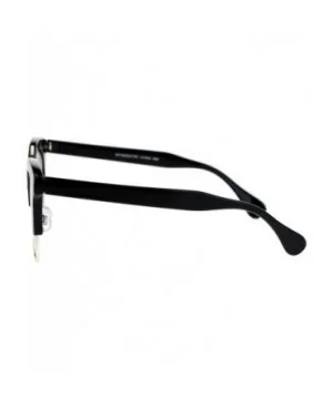 Diva Mirrored Color Mirror Double Frame Cat Eye Sunglasses - Black Green - C412LCJO6QN $7.47 Cat Eye