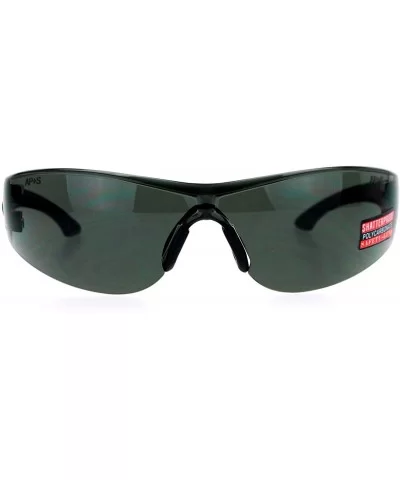 Protective Safety Glasses ANSI Z87.1+ Shatterproof Lens Rimless Wrap - Gray - CE188XGWQ55 $7.18 Wrap