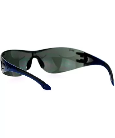 Protective Safety Glasses ANSI Z87.1+ Shatterproof Lens Rimless Wrap - Gray - CE188XGWQ55 $7.18 Wrap