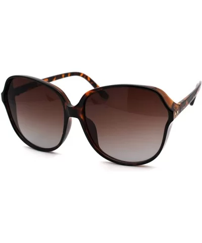 Womens 90s Side Visor Butterfly Plastic Sunglasses - Tortoise Brown - CS18UXQ5A68 $7.54 Oversized