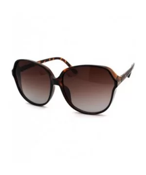 Womens 90s Side Visor Butterfly Plastic Sunglasses - Tortoise Brown - CS18UXQ5A68 $7.54 Oversized