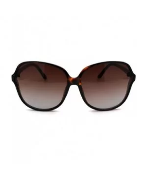 Womens 90s Side Visor Butterfly Plastic Sunglasses - Tortoise Brown - CS18UXQ5A68 $7.54 Oversized