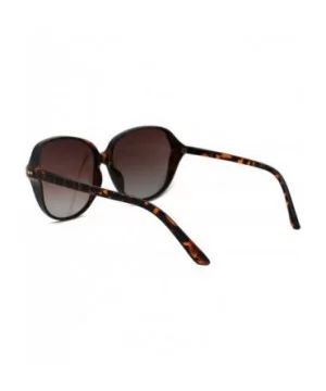 Womens 90s Side Visor Butterfly Plastic Sunglasses - Tortoise Brown - CS18UXQ5A68 $7.54 Oversized