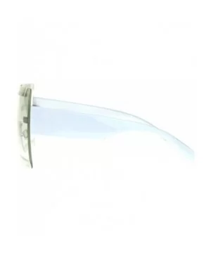 Flat Panel Shield Rectangle Robotic 80s Futurist Disco Funk Glasses - White - CI1872D2Z5A $8.09 Shield