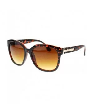 Womens Boyfriend Fit Large Plastic Butterfly Designer Sunglasses - Tortoise - CX11OMSDB7R $5.70 Butterfly