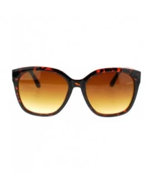 Womens Boyfriend Fit Large Plastic Butterfly Designer Sunglasses - Tortoise - CX11OMSDB7R $5.70 Butterfly