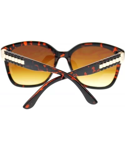 Womens Boyfriend Fit Large Plastic Butterfly Designer Sunglasses - Tortoise - CX11OMSDB7R $5.70 Butterfly