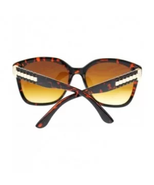 Womens Boyfriend Fit Large Plastic Butterfly Designer Sunglasses - Tortoise - CX11OMSDB7R $5.70 Butterfly