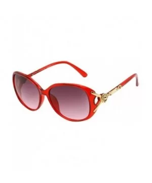 Polarized Women's Oversized Square Cat Eye Modern Sunglasses (Wine) - C8196M858HU $5.57 Oversized